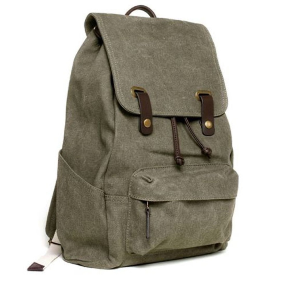 Everlane Snap Backpack Gray Canvas Laptop Bag Minimalist